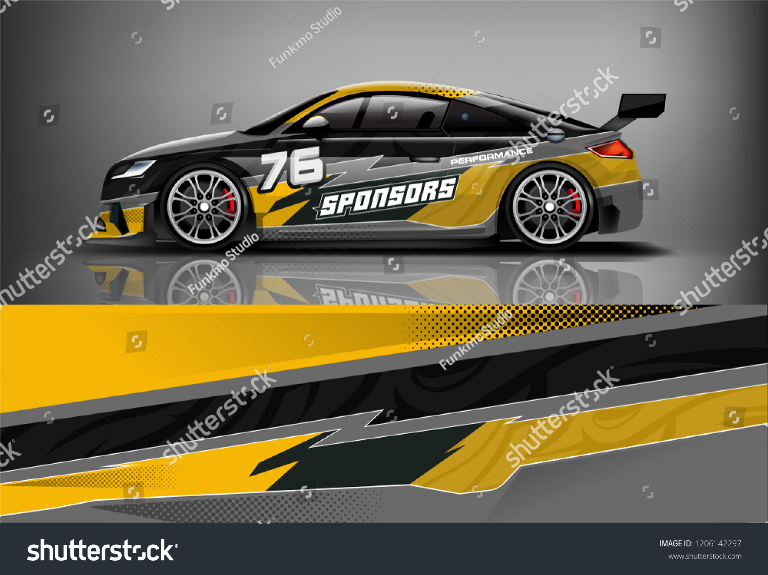 Sport car racing wrap livery design. vector design.