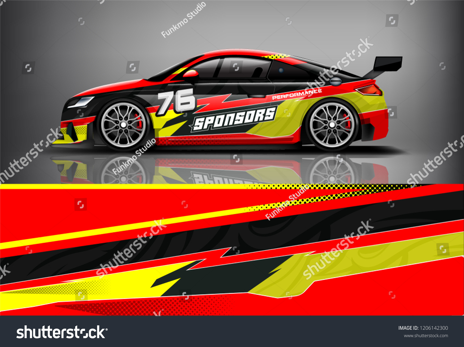 Sport car racing wrap livery design. vector design.