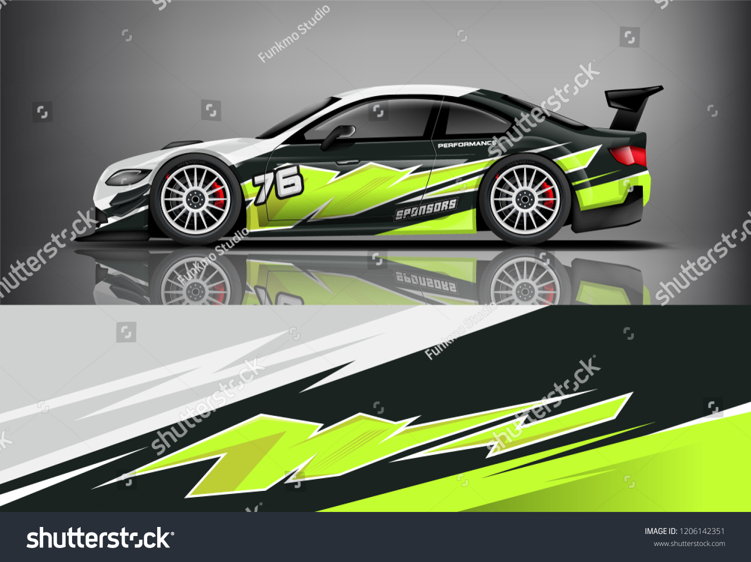 Sport car racing wrap livery design. vector design.