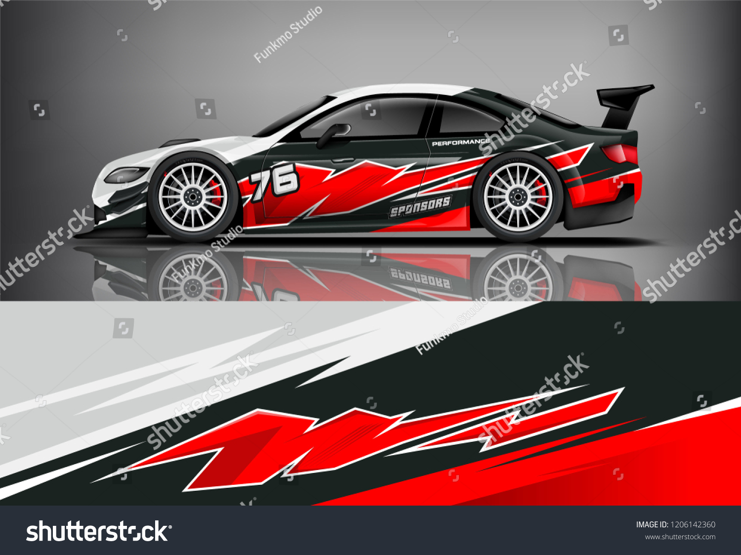 Sport car racing wrap livery design. vector design.