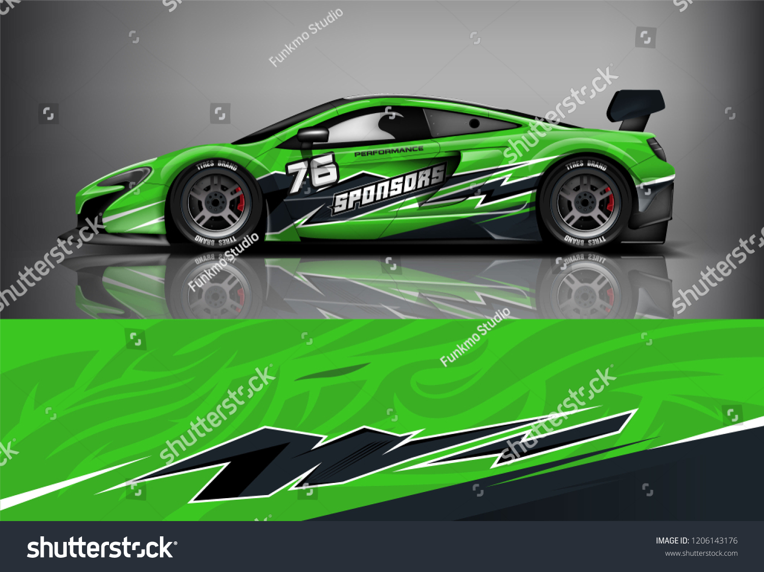 Sport car racing wrap livery design. vector design.