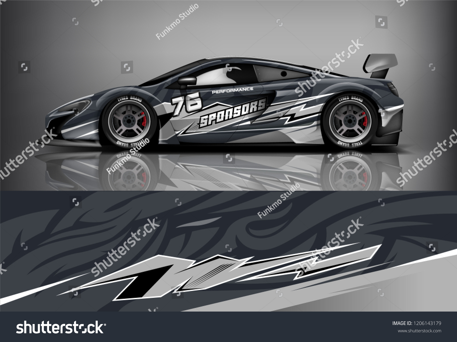 Sport car racing wrap livery design. vector design.