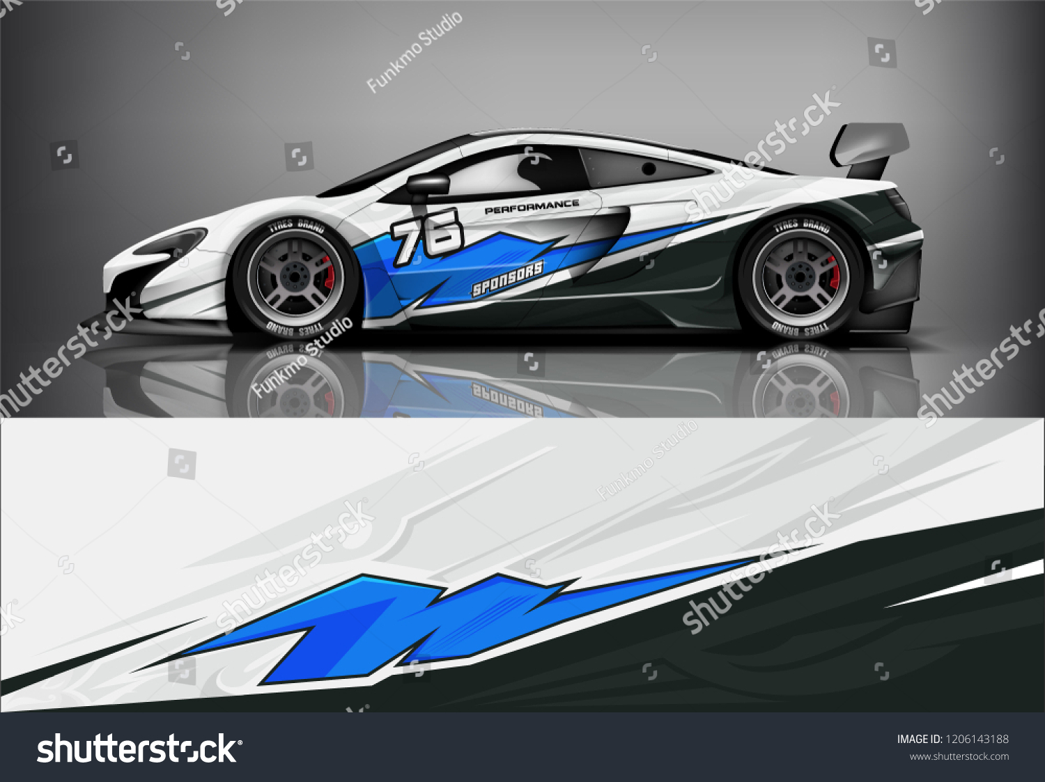 Sport car racing wrap livery design. vector design.