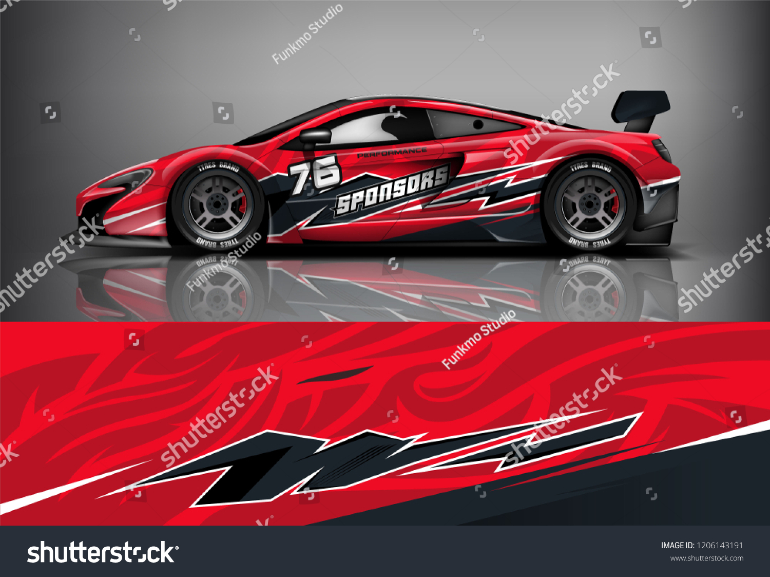 Sport car racing wrap livery design. vector design.