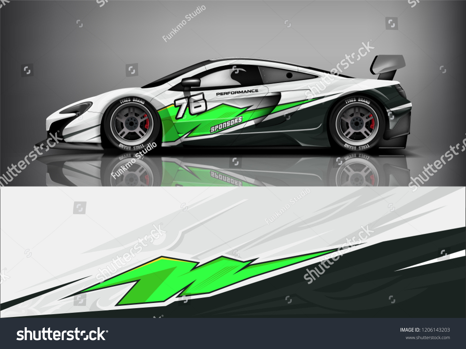 Sport car racing wrap livery design. vector design.