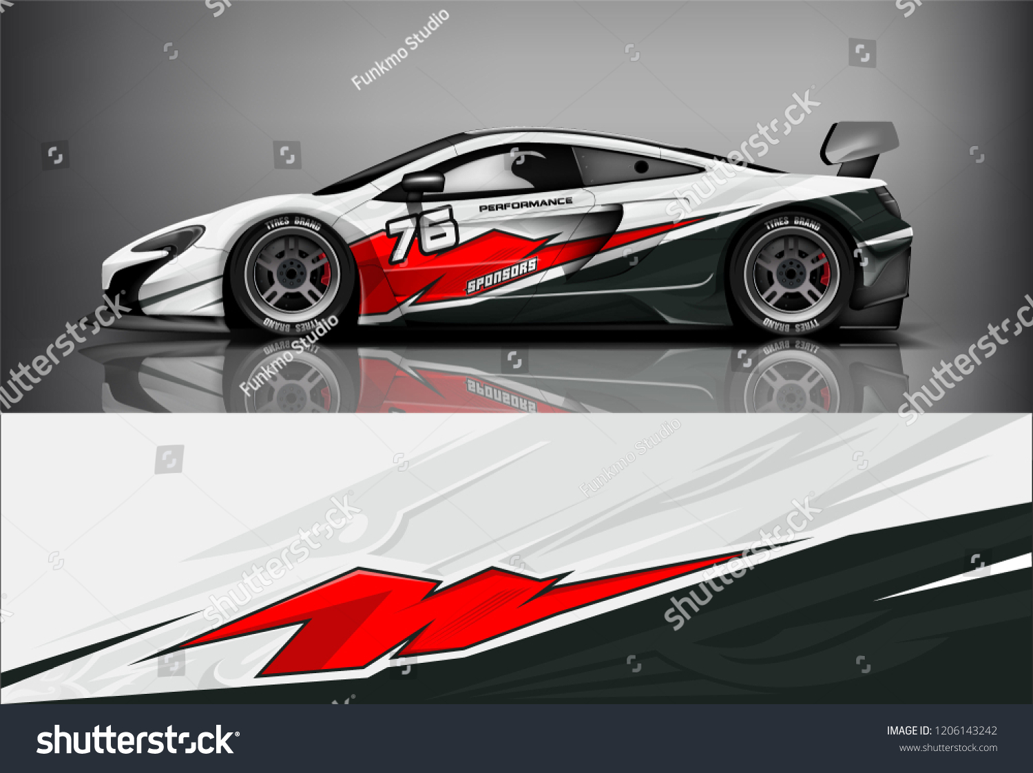 Sport car racing wrap livery design. vector design.