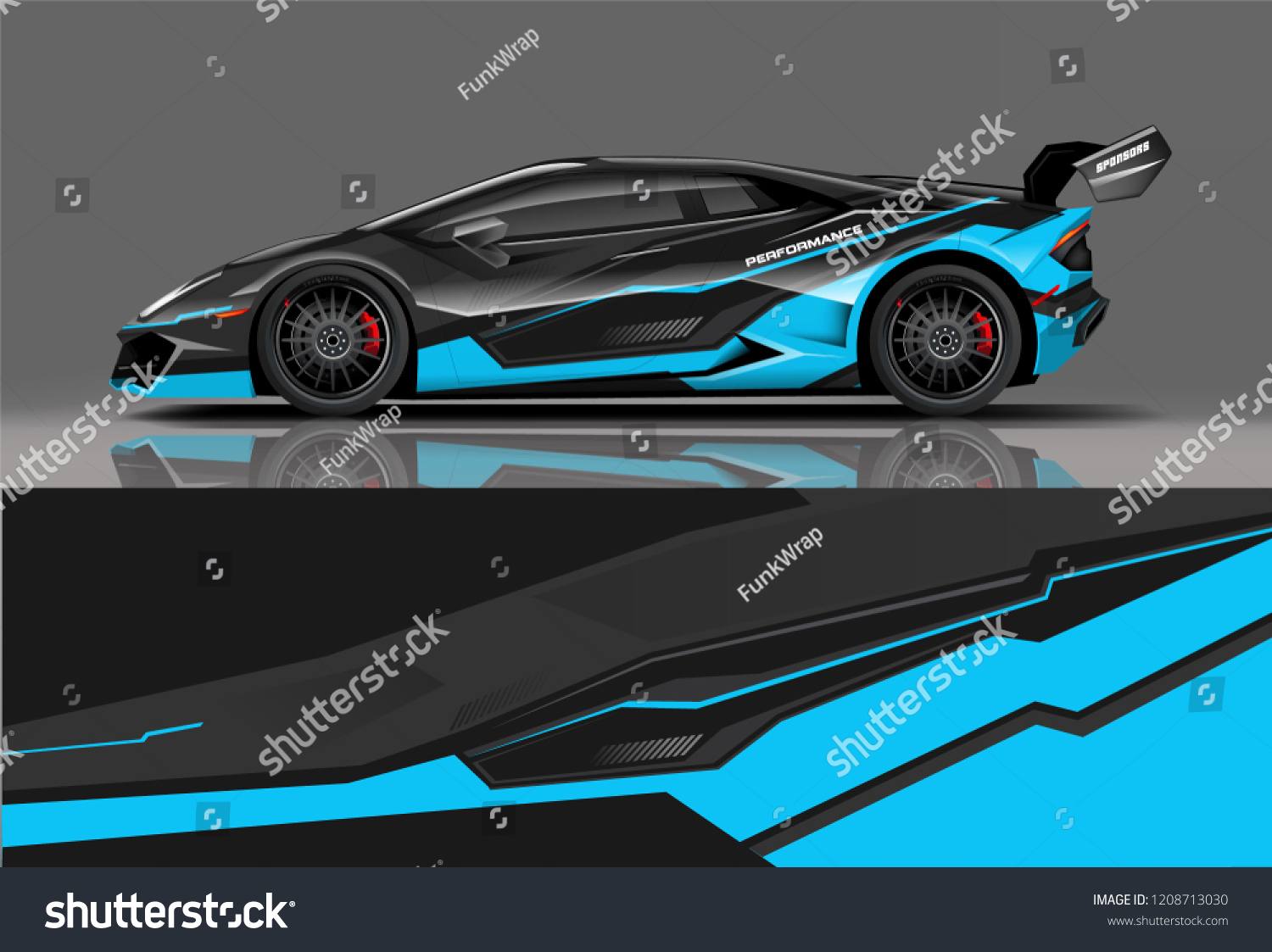Sport racing car wrap decal and sticker livery design. vector eps10 format.