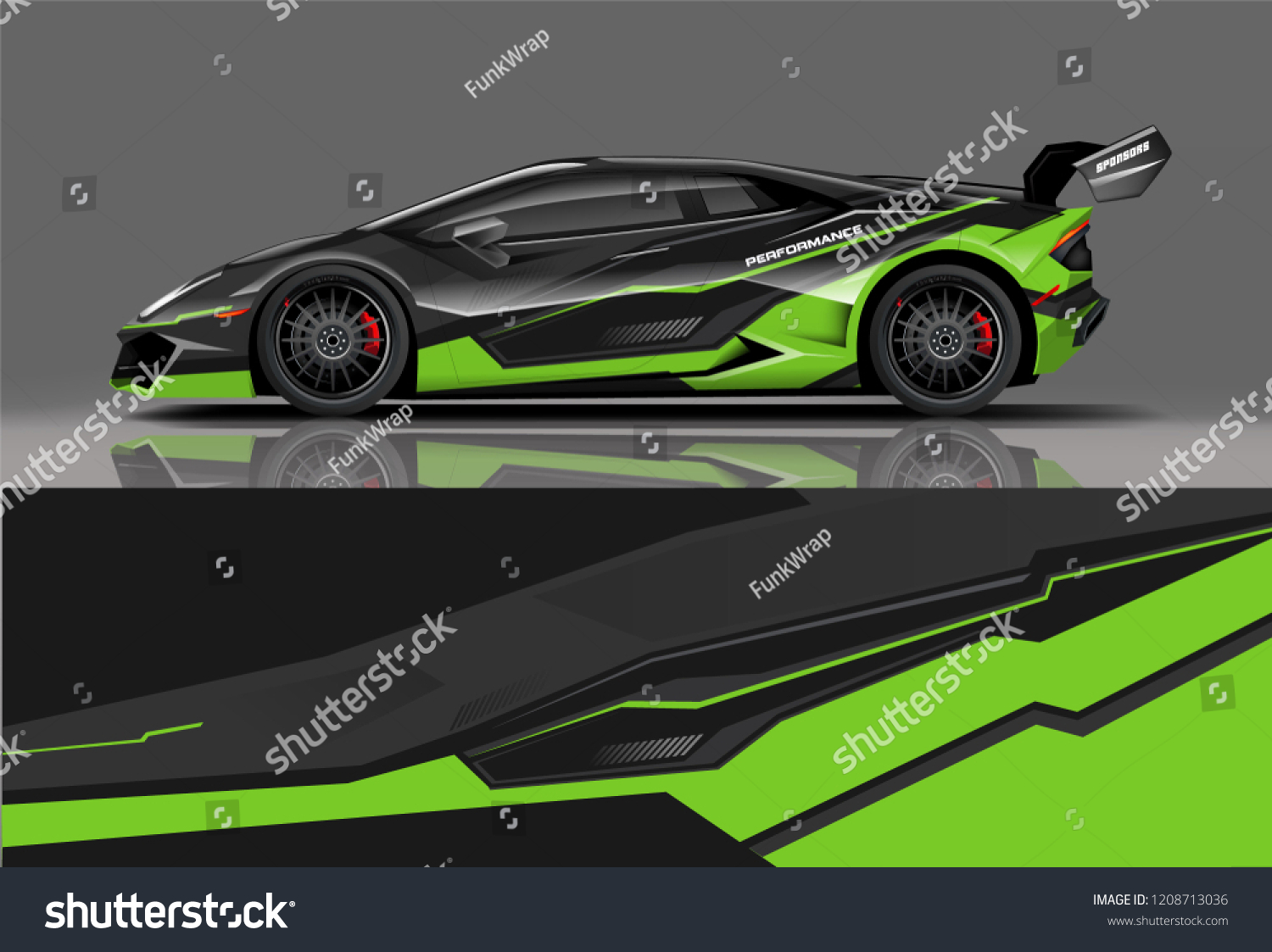 Sport racing car wrap decal and sticker livery design. vector eps10 format.