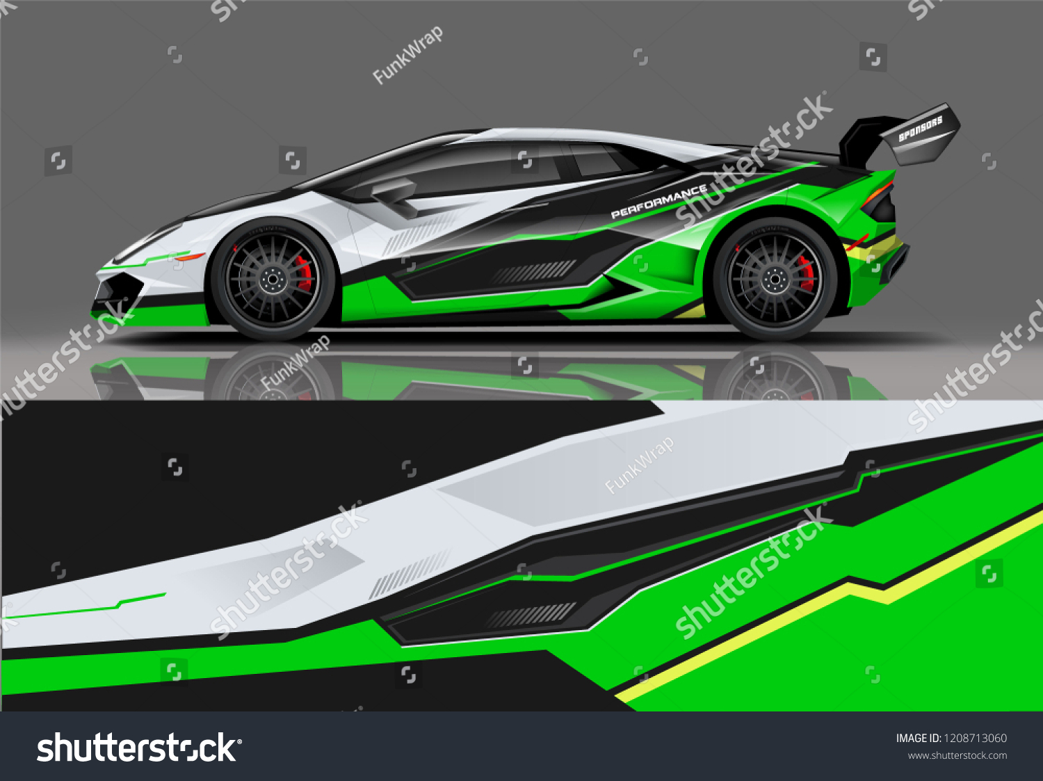 Sport racing car wrap decal and sticker livery design. vector eps10 format.