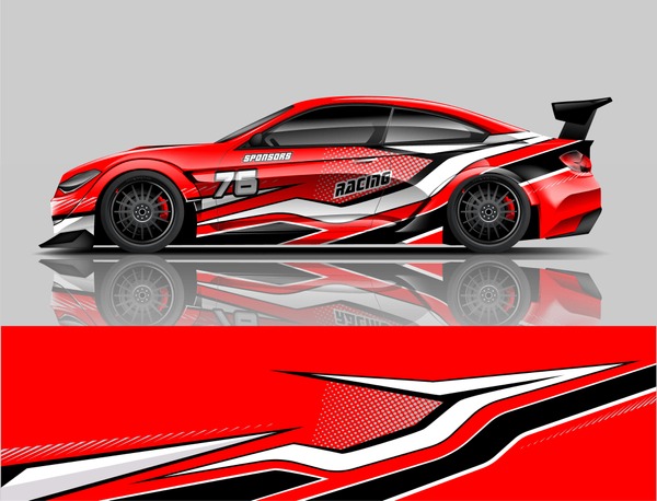 Sport Car Racing Car Wrap Livery Design