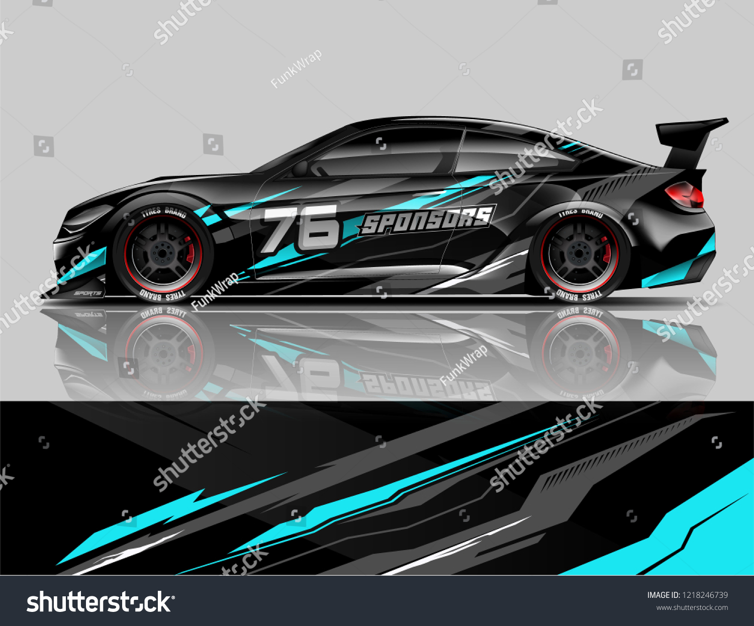 Racing Car Wrap. Sport car livery design
