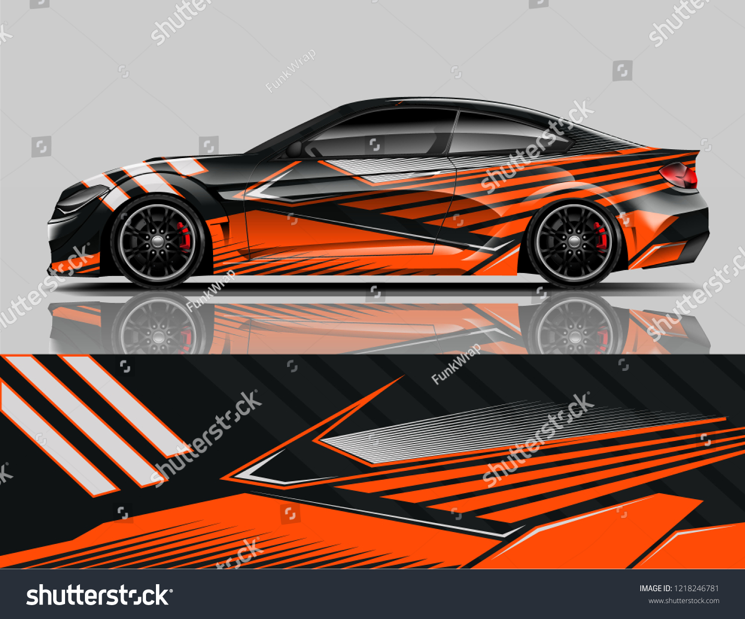 Racing Car Wrap. Sport car livery design