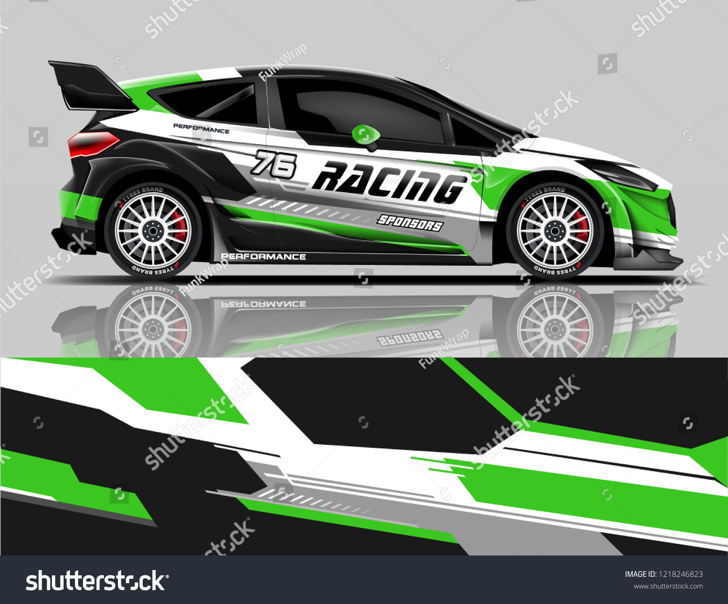 Car decal wrap design vector. Graphic abstract stripe racing background kit designs for vehicle, race car, rally, adventure and livery