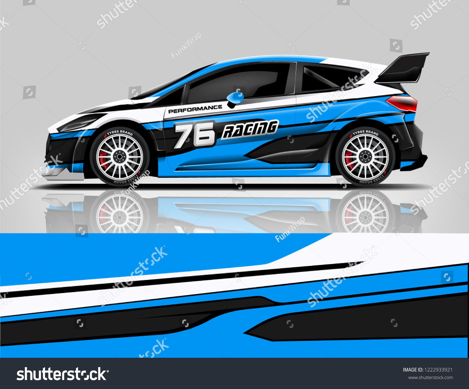 Rally car wrap. abstract strip for Racing hatchback car wrap, sticker, and decal. vector eps 10 format.