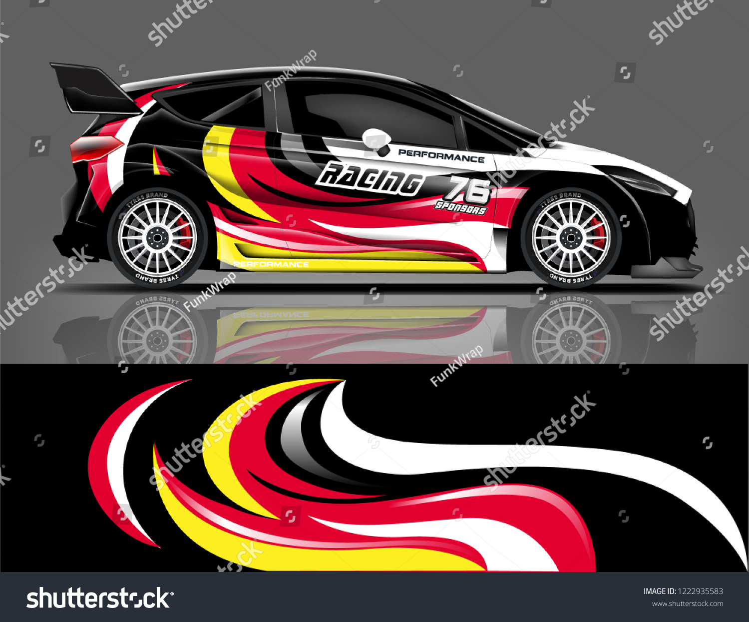 Rally livery design. Racing car wrap design. abstract strip racing background vector eps format