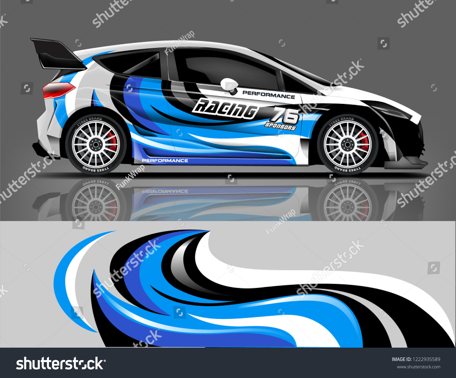 Rally livery design. Racing car wrap design. abstract strip racing background vector eps format