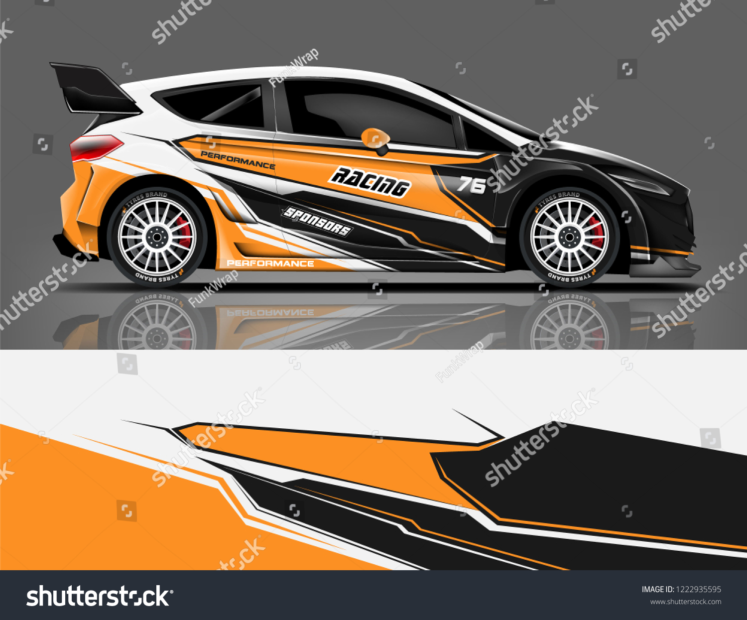 Rally livery design. Racing car wrap design. abstract strip racing background vector eps format
