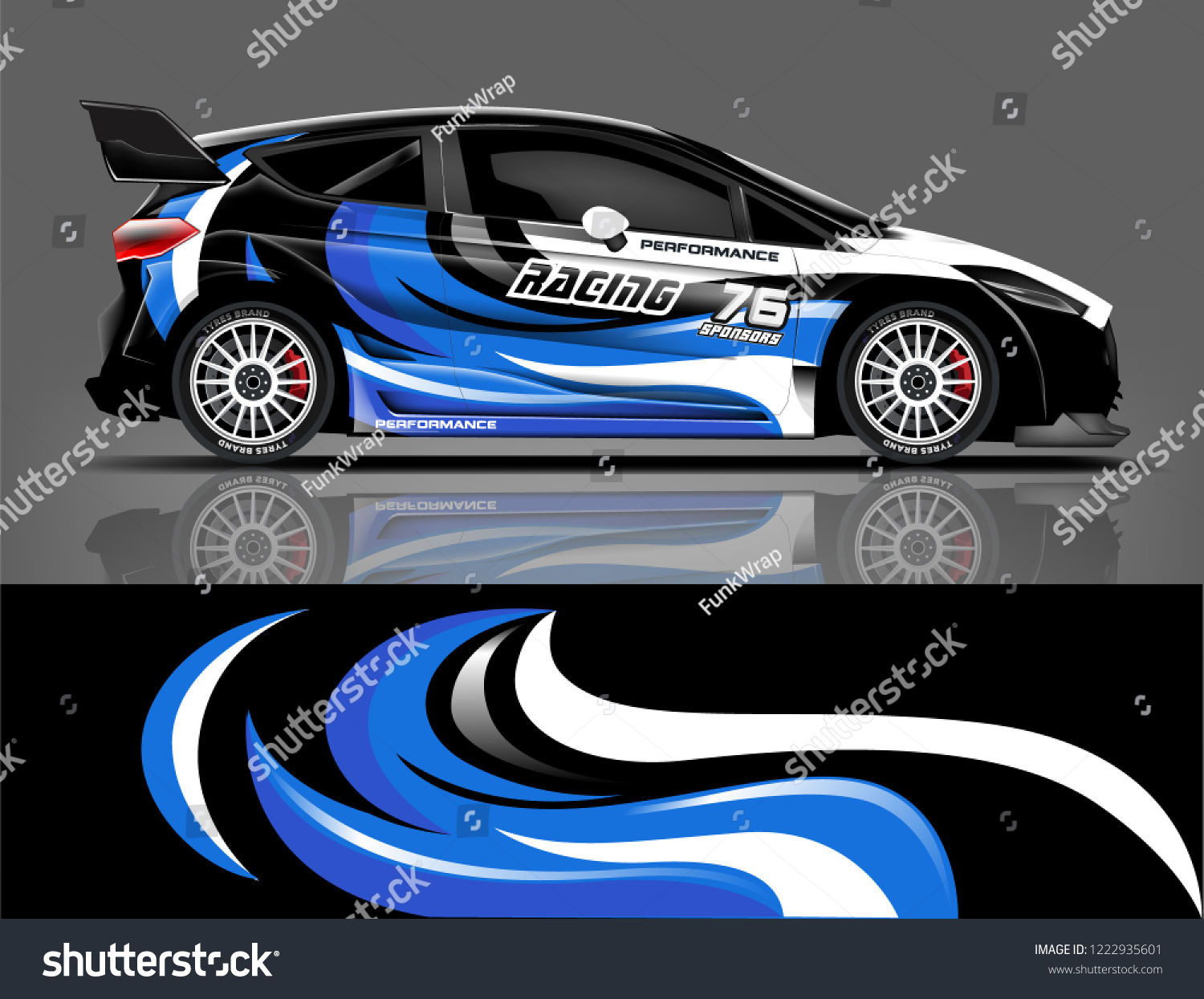 Rally livery design. Racing car wrap design. abstract strip racing background vector eps format