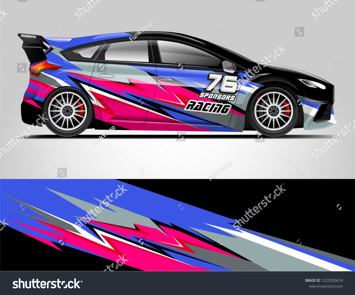 Rally livery design. Racing car wrap design. abstract strip racing background vector eps format