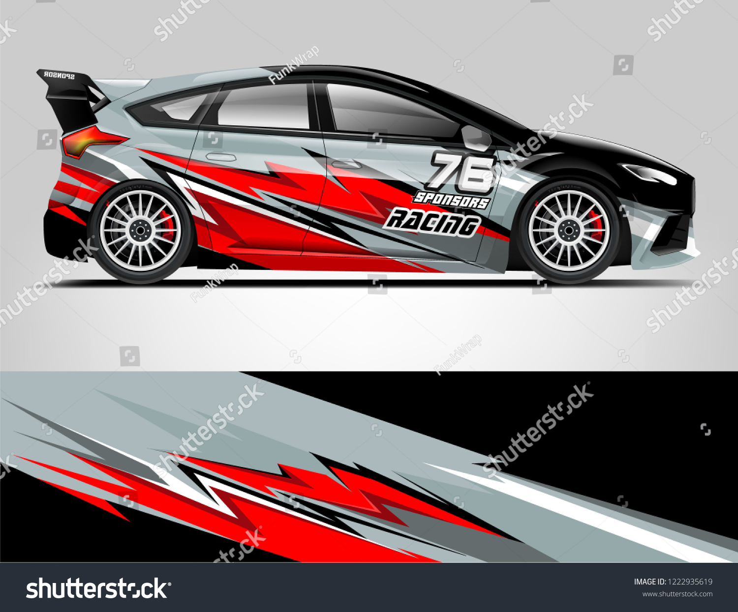 Rally livery design. Racing car wrap design. abstract strip racing background vector eps format