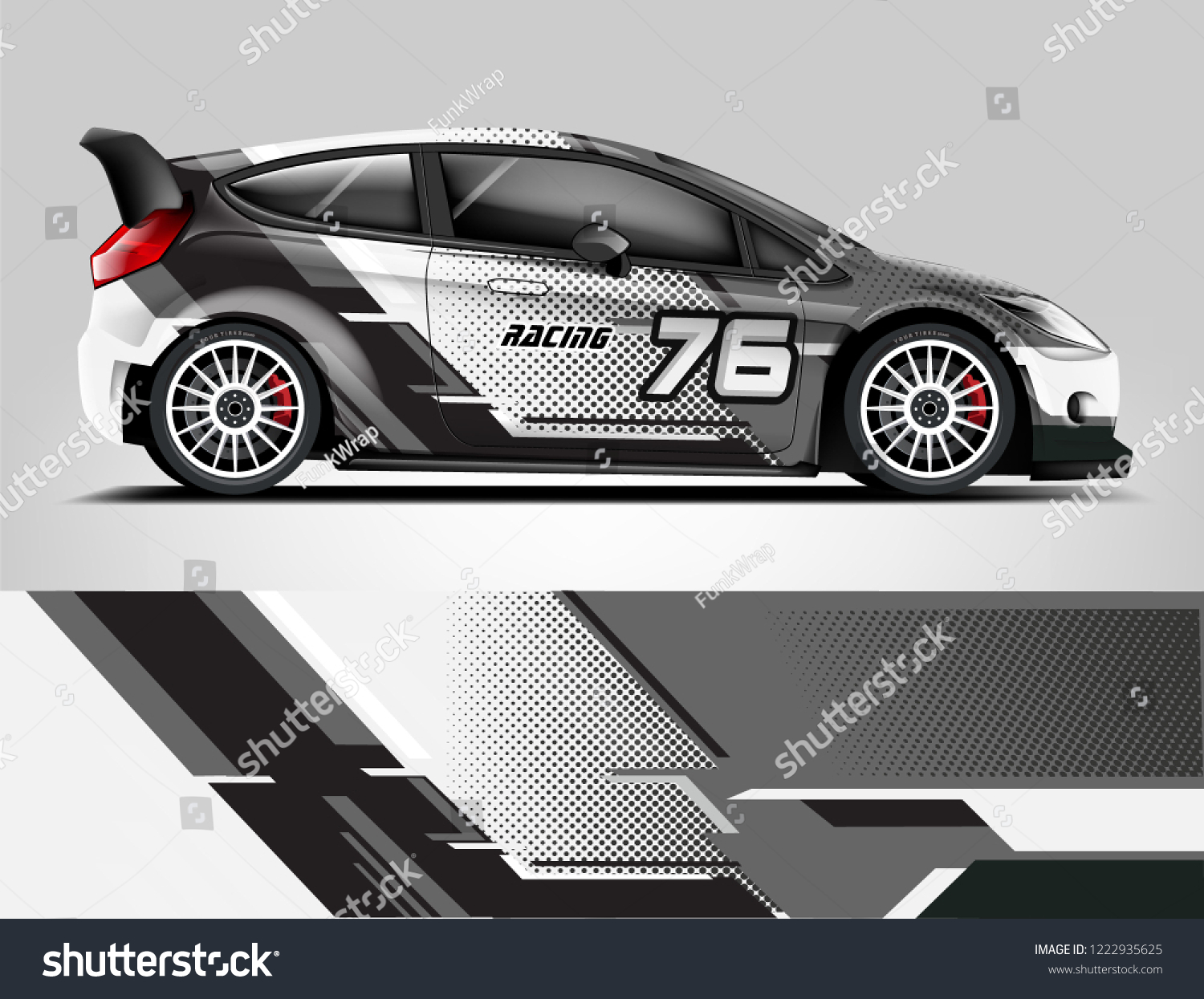 Rally livery design. Racing car wrap design. abstract strip racing background vector eps format