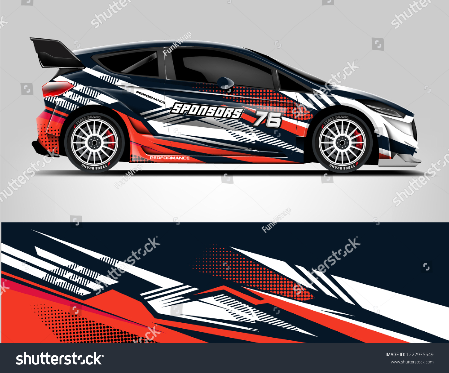 Rally livery design. Racing car wrap design. abstract strip racing background vector eps format