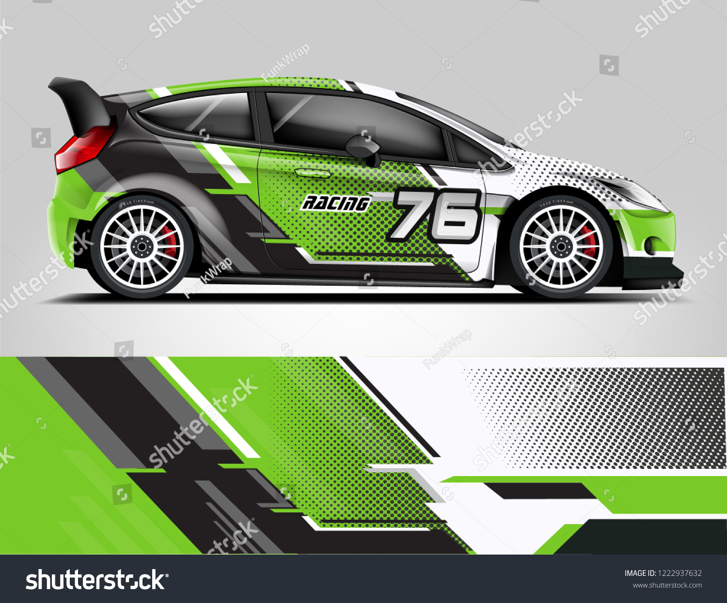 Rally car wrap livery design. eps format.
