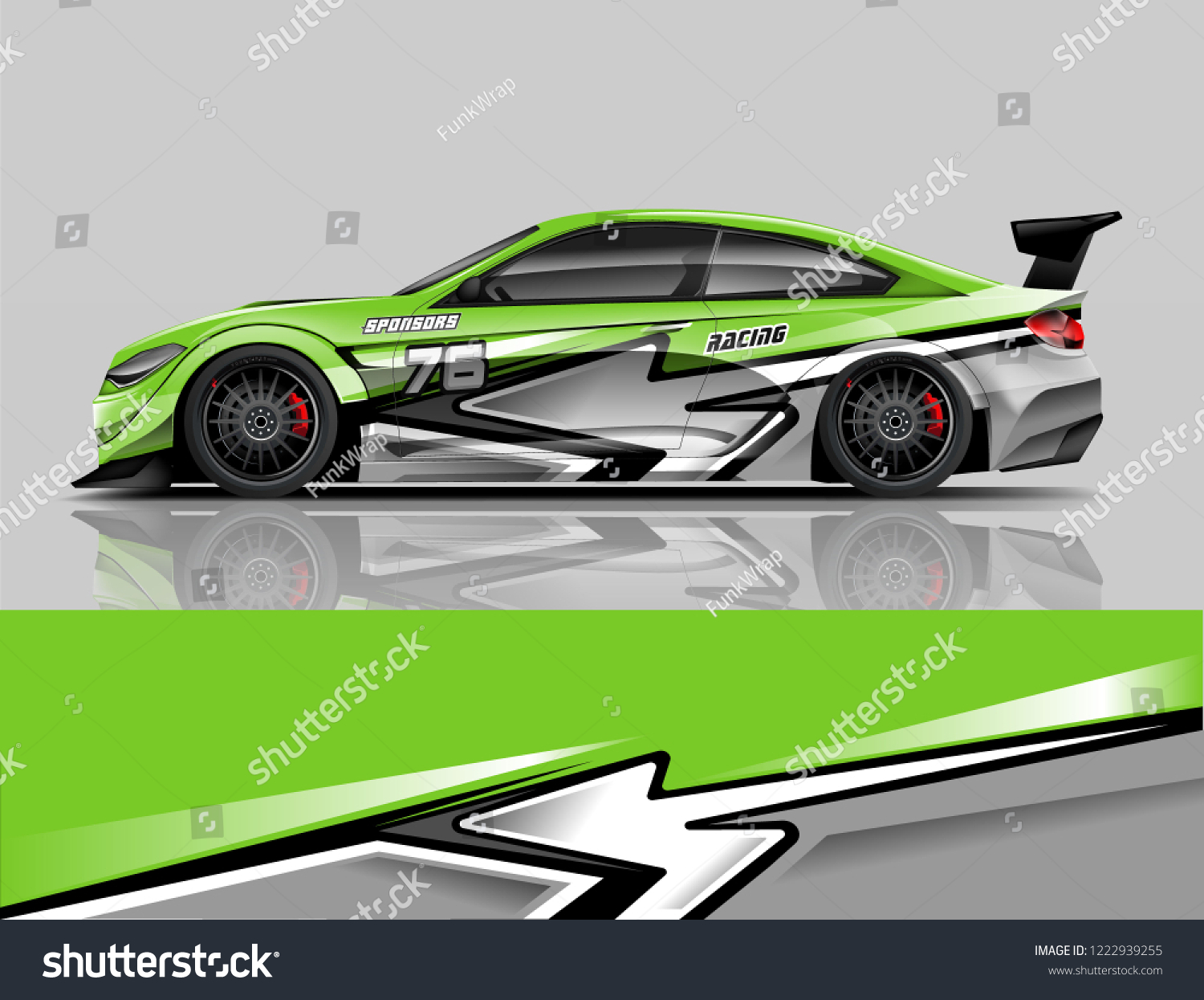 Sport car livery design. Car wrap racing car design. eps vector format.