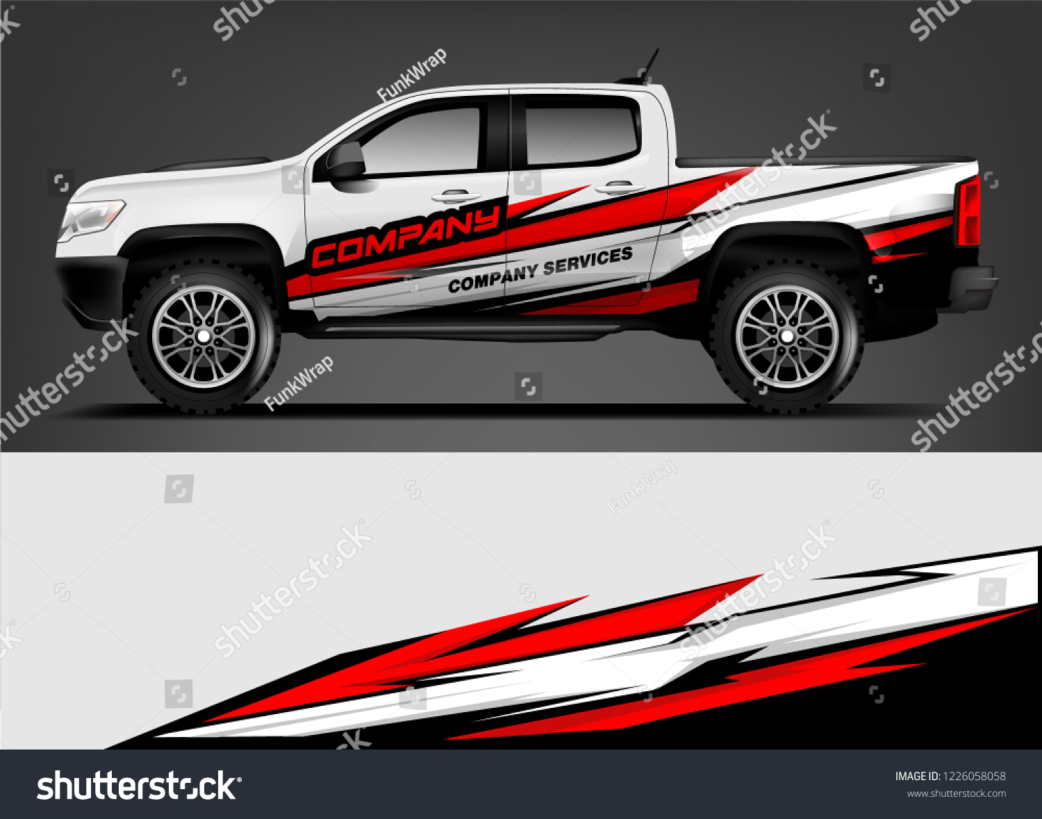 Truck wrap. Truck company livery design for wrap and decal. Ready print eps10