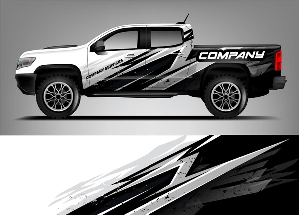 Truck wrap. Truck company livery design for wrap and decal. Ready print eps10