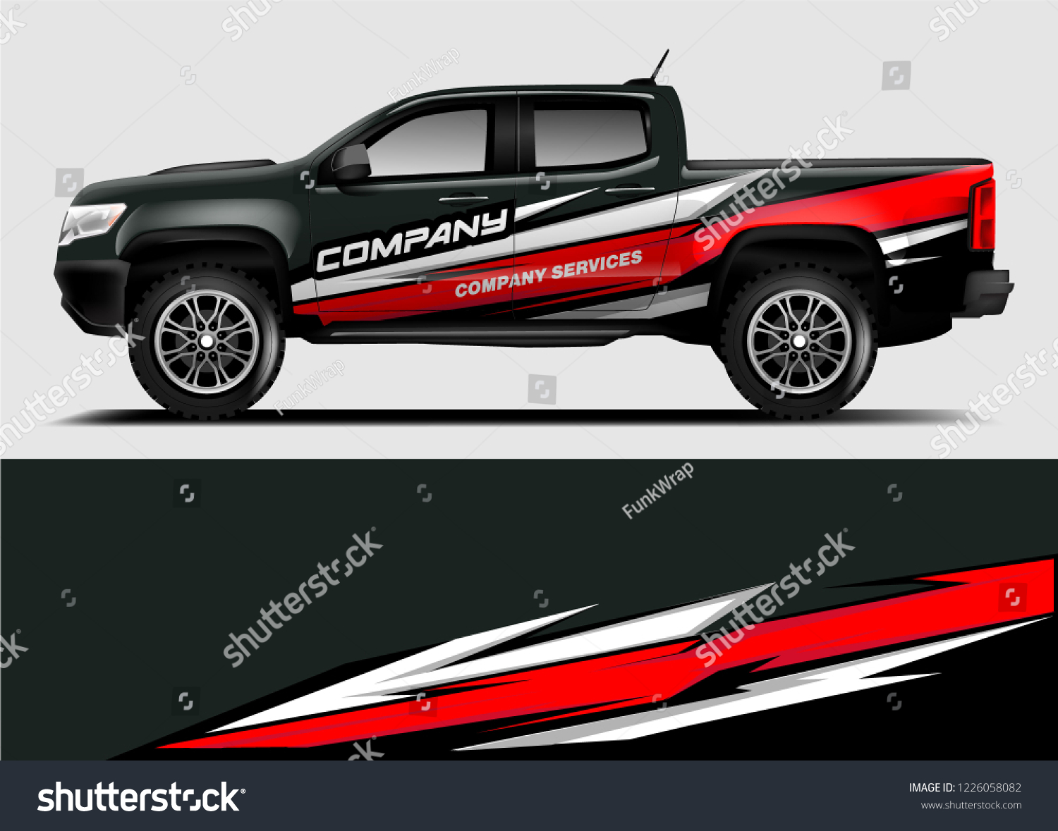 Truck wrap. Truck company livery design for wrap and decal. Ready print eps10