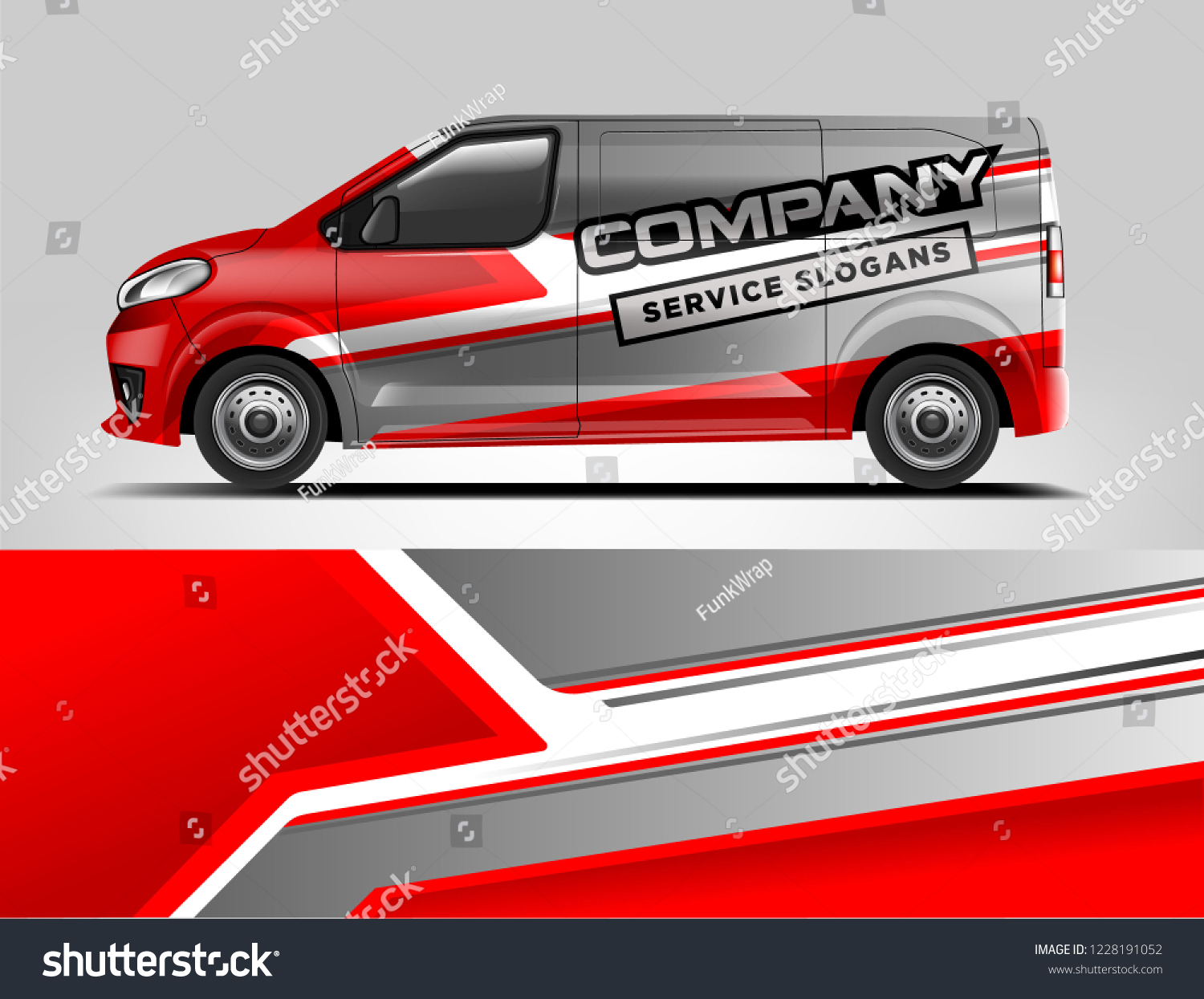 Van livery design. Company van wrap and decal ready print design.vector eps10