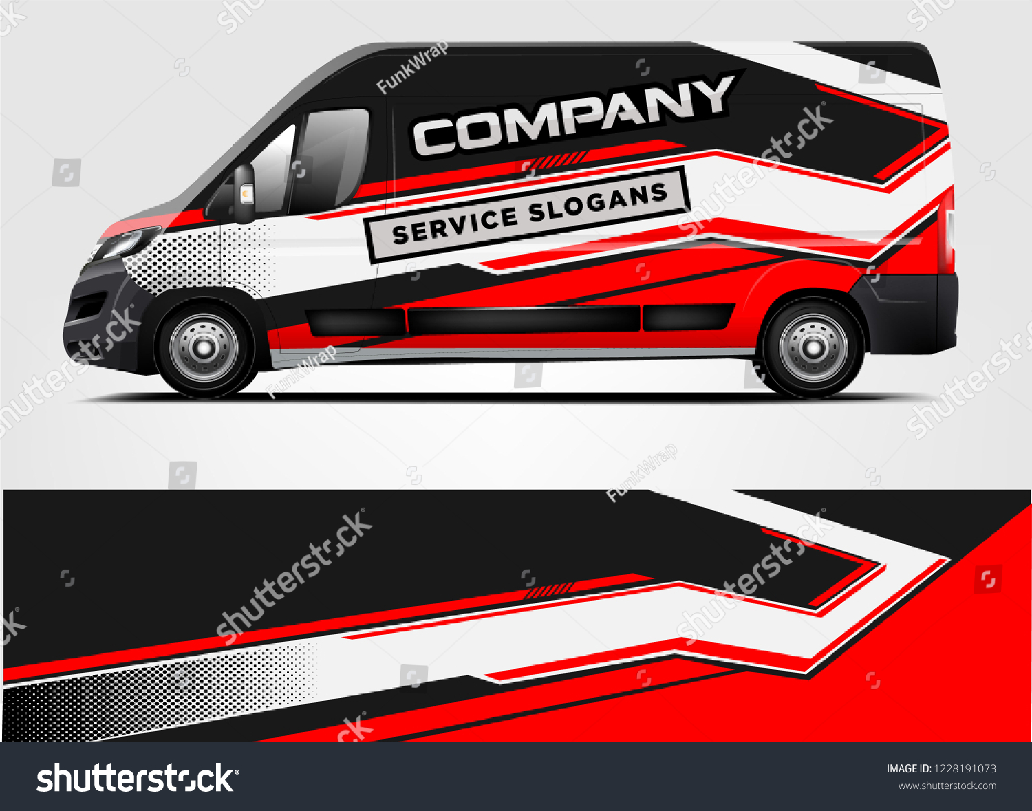 Company Van wrap design. Livery design for company van. Ready Print wrap and decal design vector eps