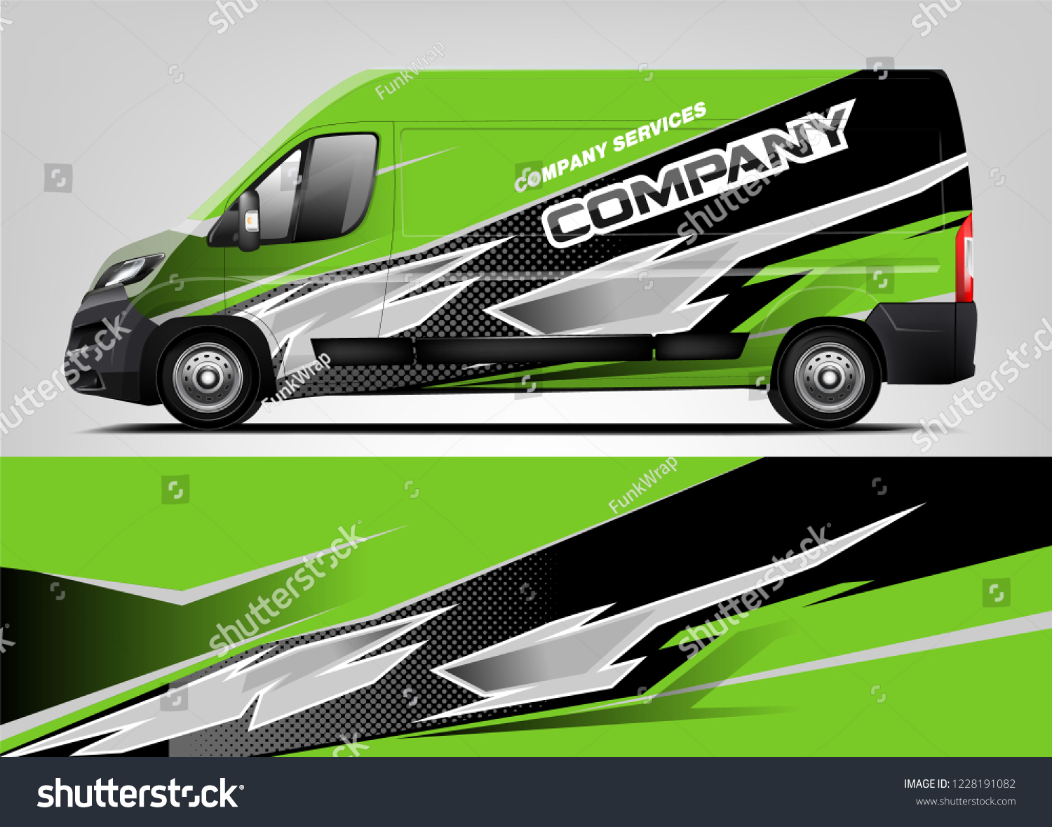 Company Van wrap design. Livery design for company van. Ready Print wrap and decal design vector eps