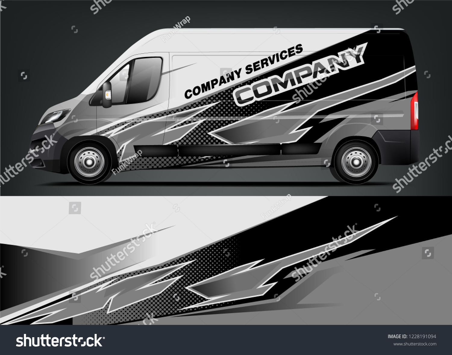Company Van wrap design. Livery design for company van. Ready Print wrap and decal design vector eps