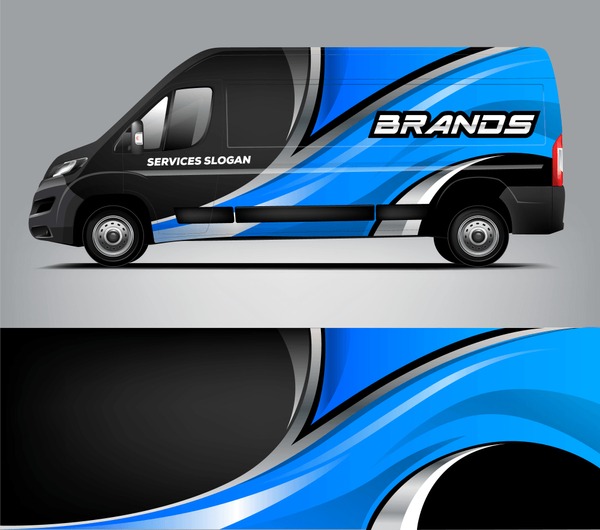 Company van Wrap Design. Ready print wrap and decal design.