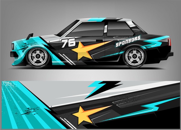 Racing Car Wrap Livery Design.