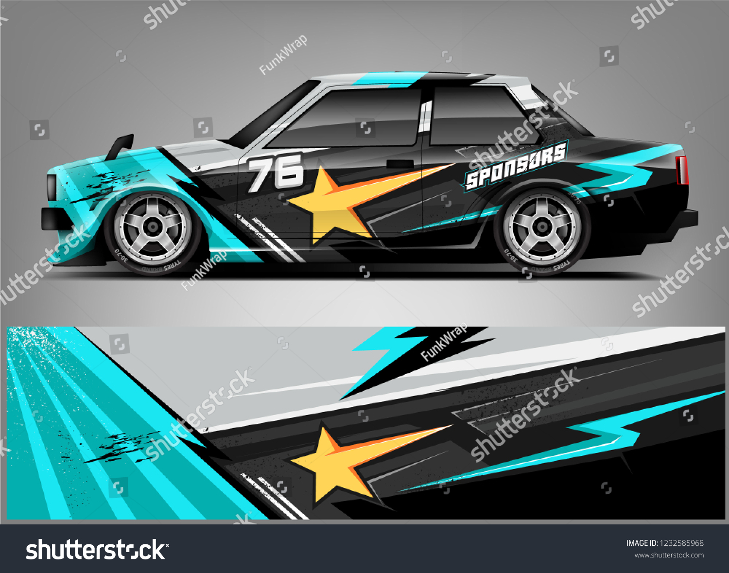 Racing Car Wrap Livery Design.