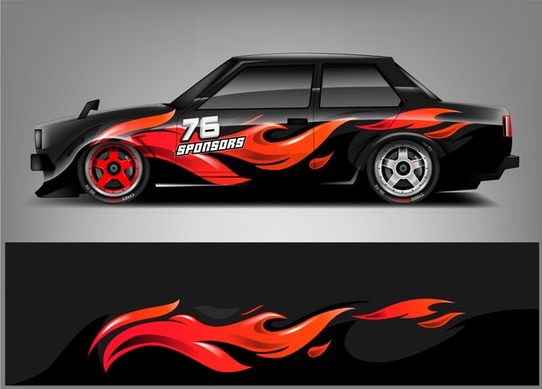 Racing Car Wrap Livery Design.