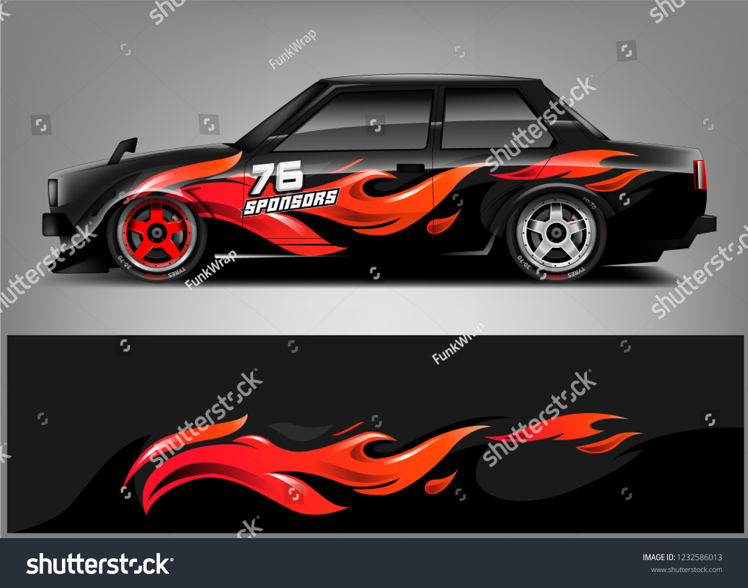 Racing Car Wrap Livery Design.