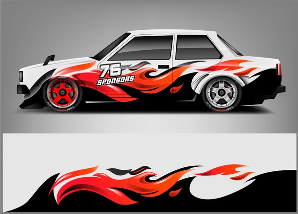 Racing Car Wrap Livery Design.