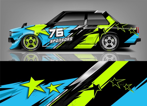 Racing Car Wrap Livery Design.