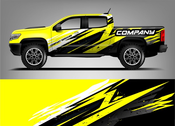 Truck Livery Wrap Design. Car wrap decal and sticker design.