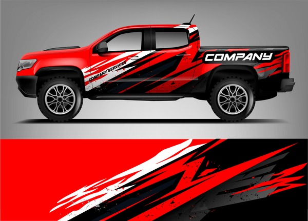 Truck Livery Wrap Design. Car wrap decal and sticker design.