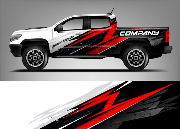Truck Livery Wrap Design. Car wrap decal and sticker design.