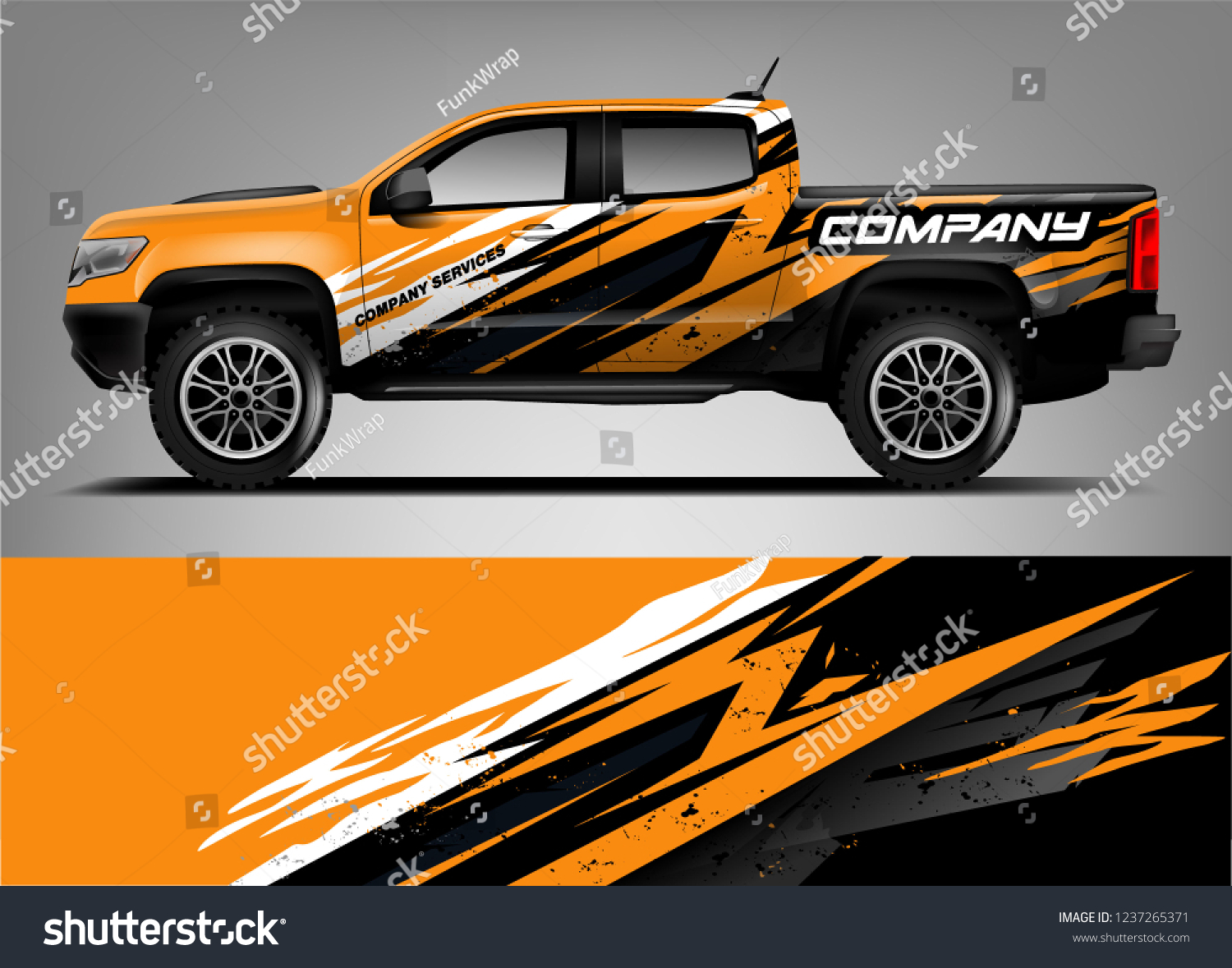 Truck Livery Wrap Design. Car wrap decal and sticker design.