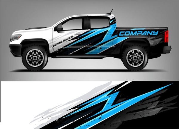 Truck Livery Wrap Design. Car wrap decal and sticker design.