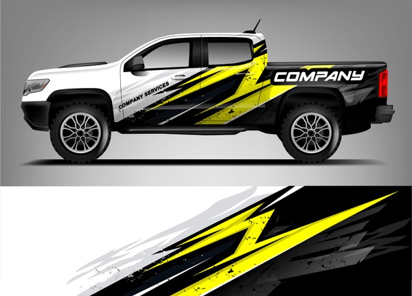 Truck Livery Wrap Design. Car wrap decal and sticker design.