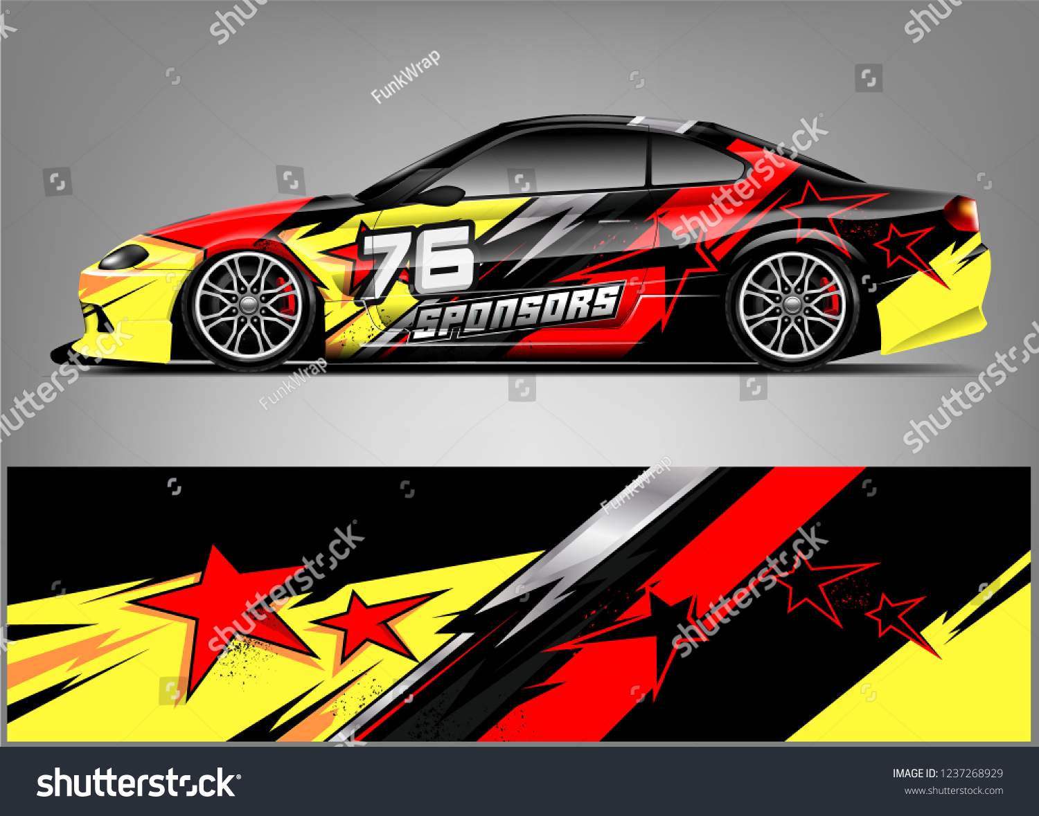 Racing car wrap design. Sport car. abstract background with vector.