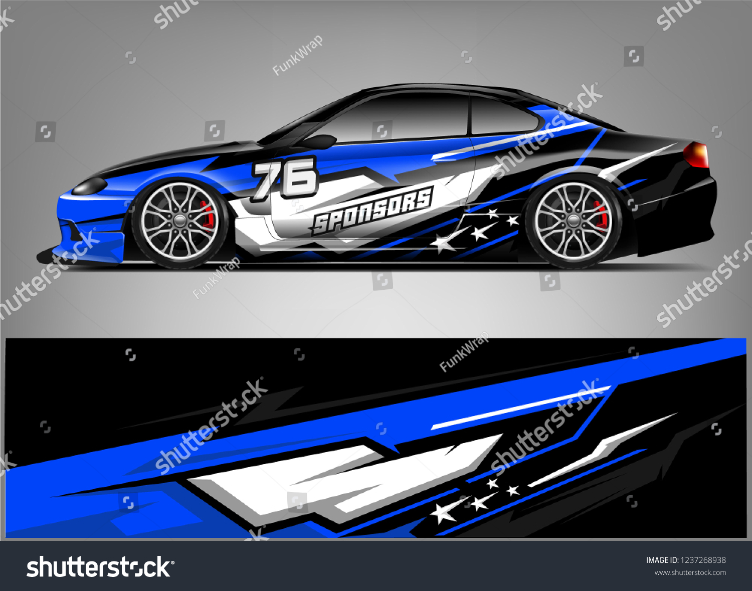 Racing car wrap design. Sport car. abstract background with vector.
